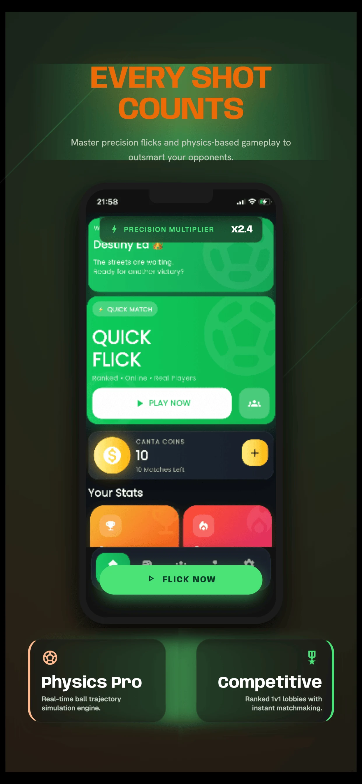 CapFlick - Street Cap Football screenshot