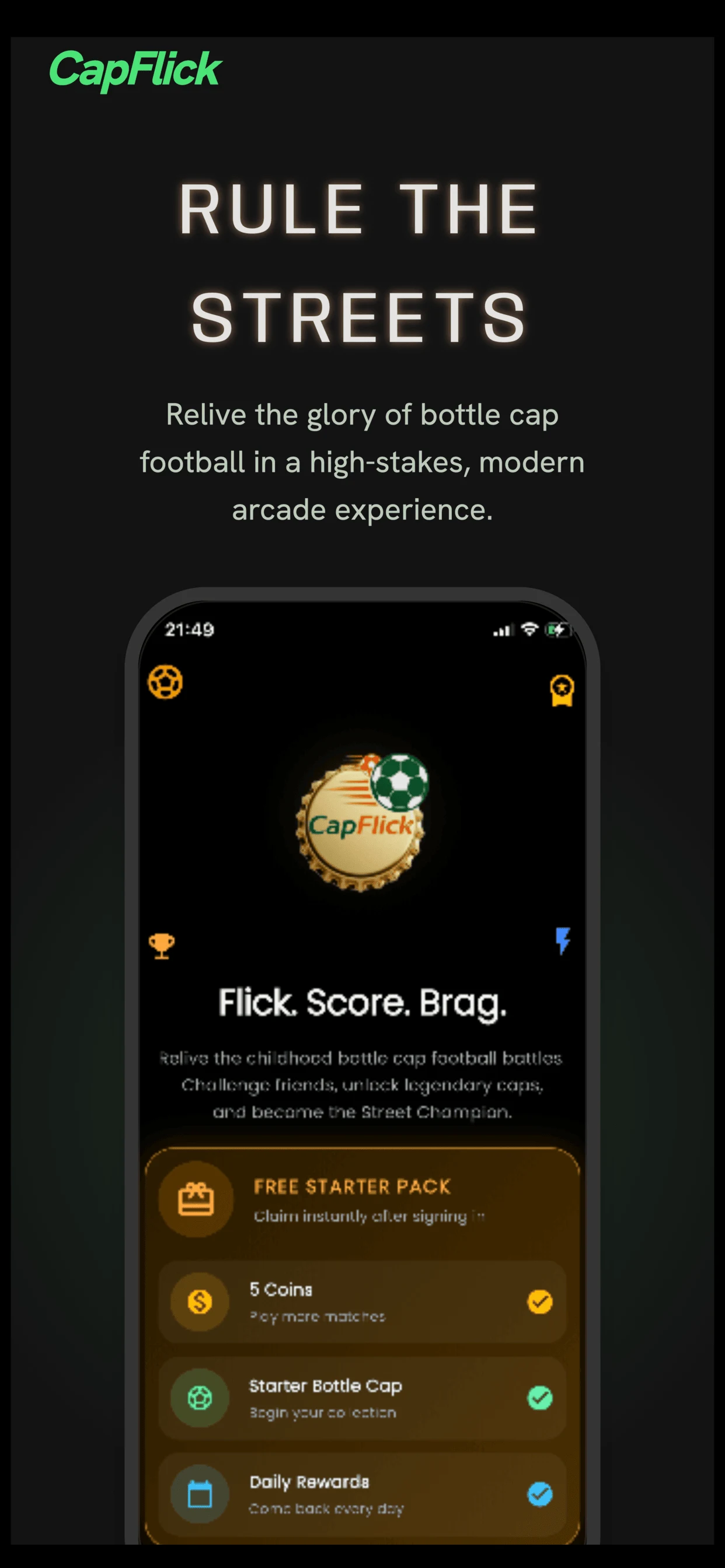 CapFlick - Street Cap Football screenshot